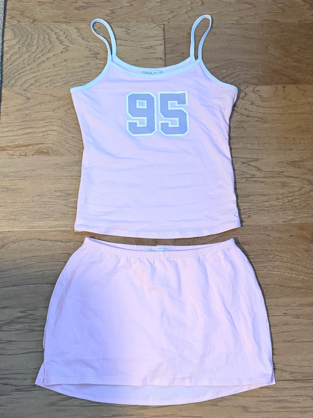 Haley & June Pink Two-Piece Tank and Skort Set